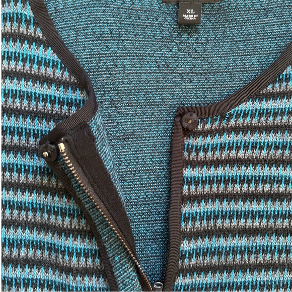 ANN TAYLOR Zip Up Wool Blend Cardigan Sweater - Picture 5 of 8